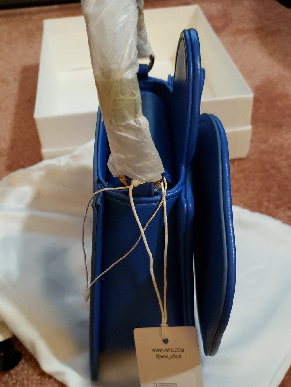 Blue Orchid Purse. JW PEI Flora Orchid Shaped Top Handle Bag - Picture 10 of 12